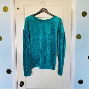 Free People Velvet Green Sweater Size M